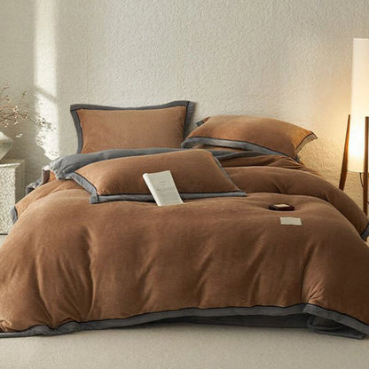 Set di biancheria da letto reversibile in peluche con trama a nido d'ape (4 pezzi) - image 16