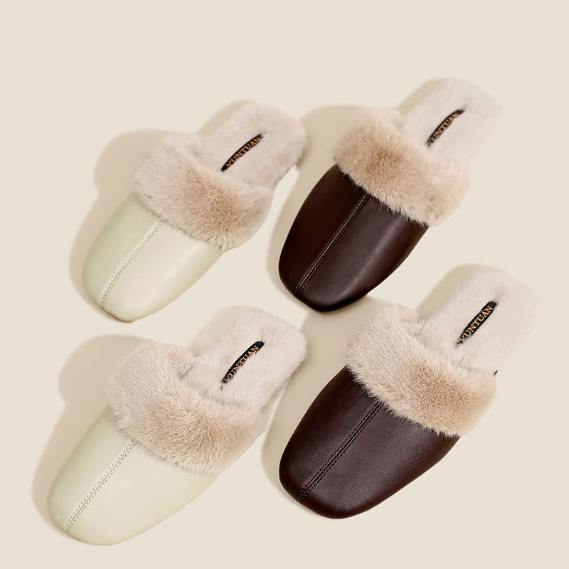 Semplici pantofole da casa in peluche - image 0
