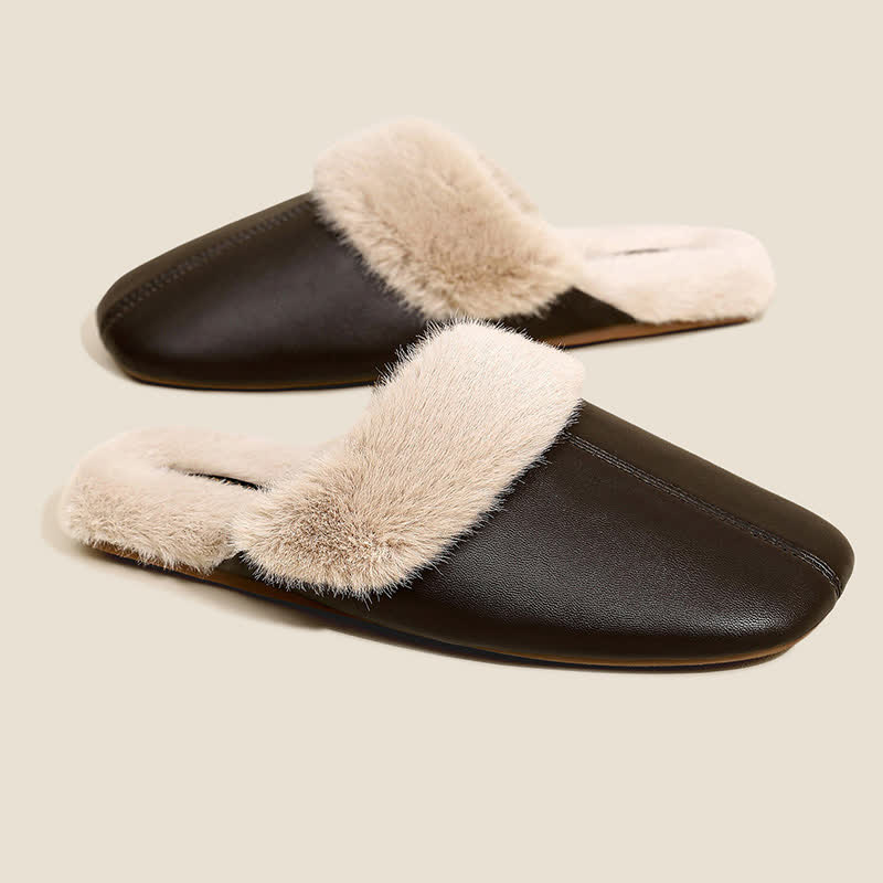 Semplici pantofole da casa in peluche - image 10