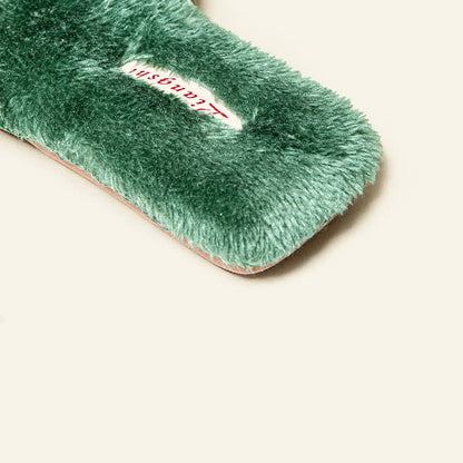 Pantofole da casa in peluche con ricami floreali retrò - image 6