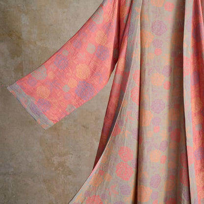 Kimono romantico in garza di cotone color rosa - image 13