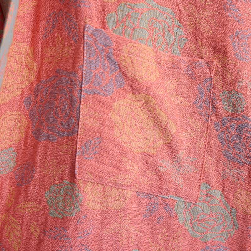 Kimono romantico in garza di cotone color rosa - image 14