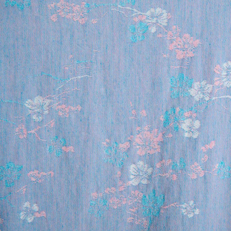 Grazioso kimono in garza di cotone con fiori di prugna - image 5