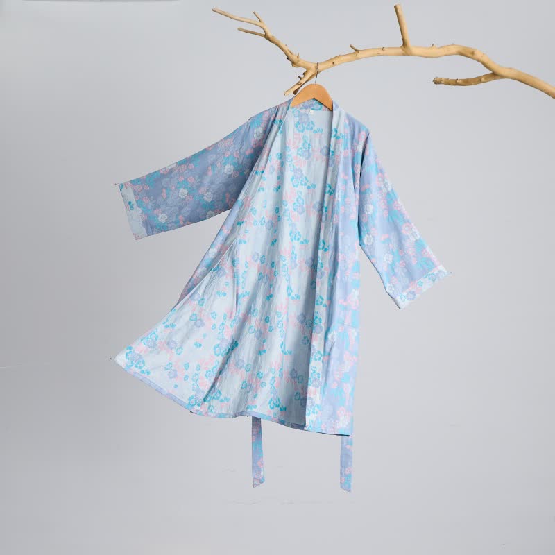 Grazioso kimono in garza di cotone floreale - image 2