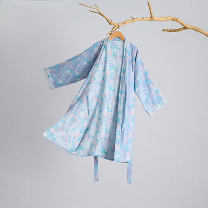 Grazioso kimono in garza di cotone floreale - image 2