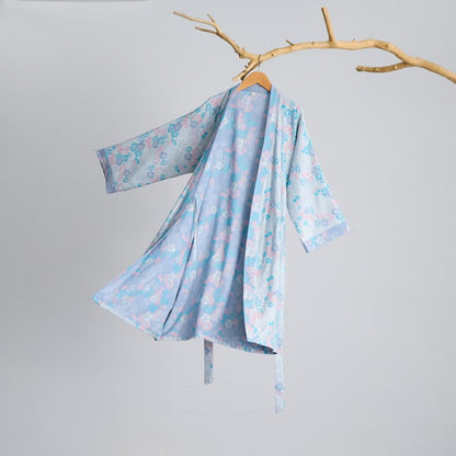 Grazioso kimono in garza di cotone floreale - image 8