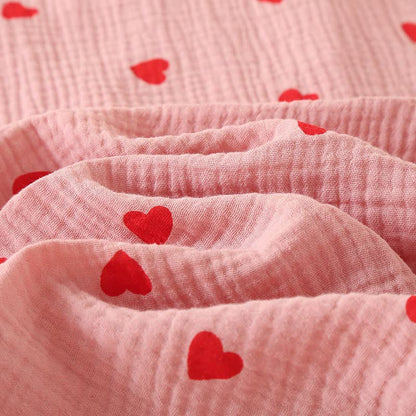 Camicia da notte con bottoni in garza di puro cotone a forma di cuore - image 8