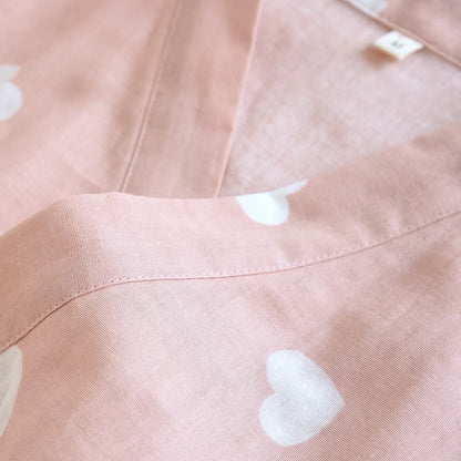 Accappatoio Kimono in Garza di Cotone a Cuore - image 5