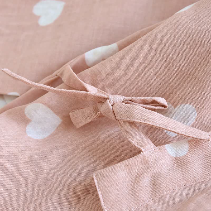 Accappatoio Kimono in Garza di Cotone a Cuore - image 6