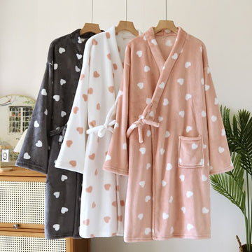 Kimono in peluche a forma di cuore abbinato per coppie - image 0