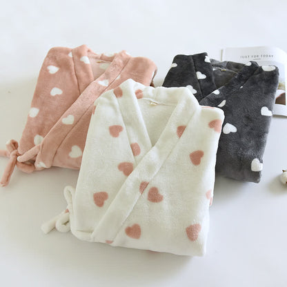 Kimono in peluche a forma di cuore abbinato per coppie - image 2