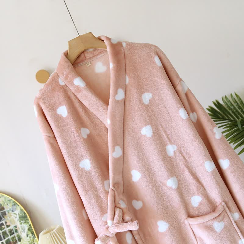 Kimono in peluche a forma di cuore abbinato per coppie - image 5