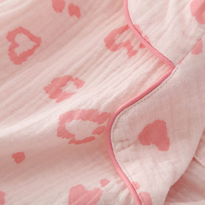 Pigiama in cotone con stampa leopardata a forma di cuore - image 10