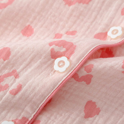 Pigiama in cotone con stampa leopardata a forma di cuore - image 5