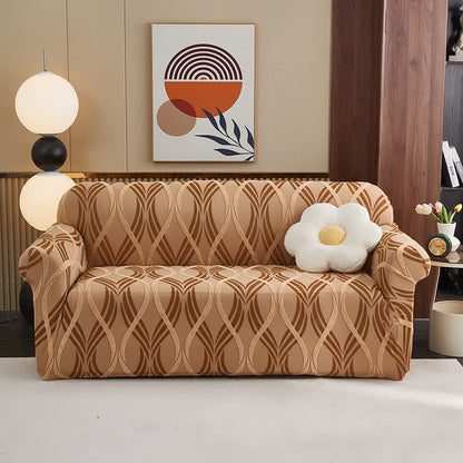 Copridivano antiscivolo elastico jacquard - Caffè - Tutto compreso - 4 posti 92" - 118" - image 16