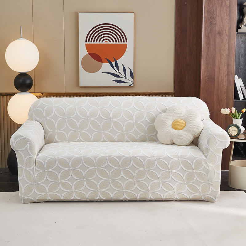 Copridivano in jacquard 3D altamente elasticizzato - Beige - Tutto compreso - 4 posti 92" - 118" - image 15