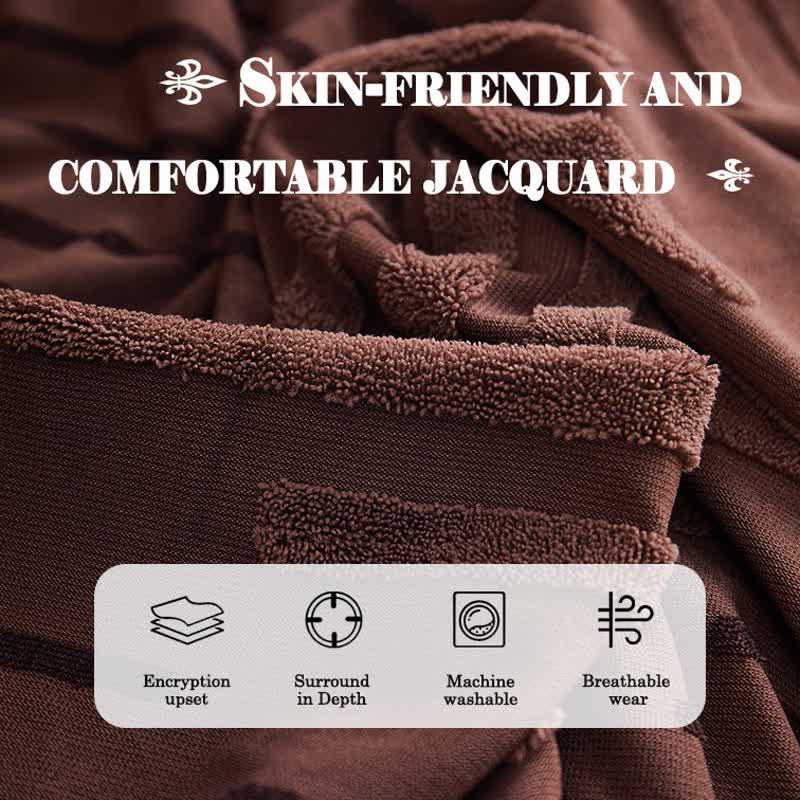 Copridivano ispessito in jacquard 3D con gonna arricciata - image 4