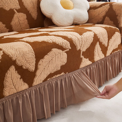 Copridivano elastico Jacquard Leaf Full-Wrap - image 3