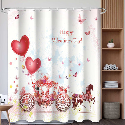 Tenda da doccia con stampa a cuore e mucca - C - 180cm x 200cm - image 3