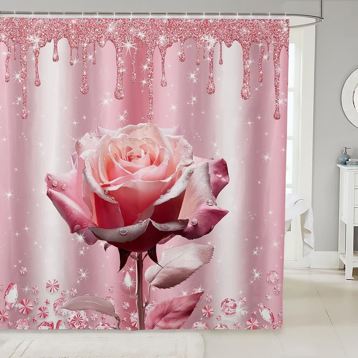 Tenda da doccia con stampa romantica di rose - B - 300cm x 180cm - image 4