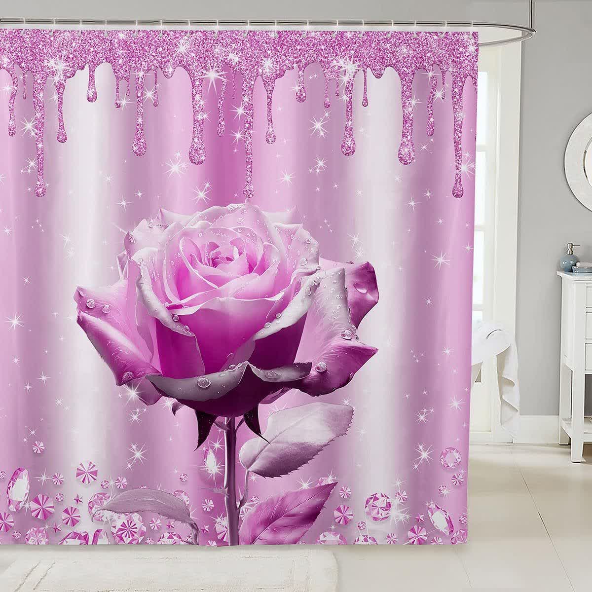 Tenda da doccia con stampa romantica di rose - D - 300cm x 180cm - image 6