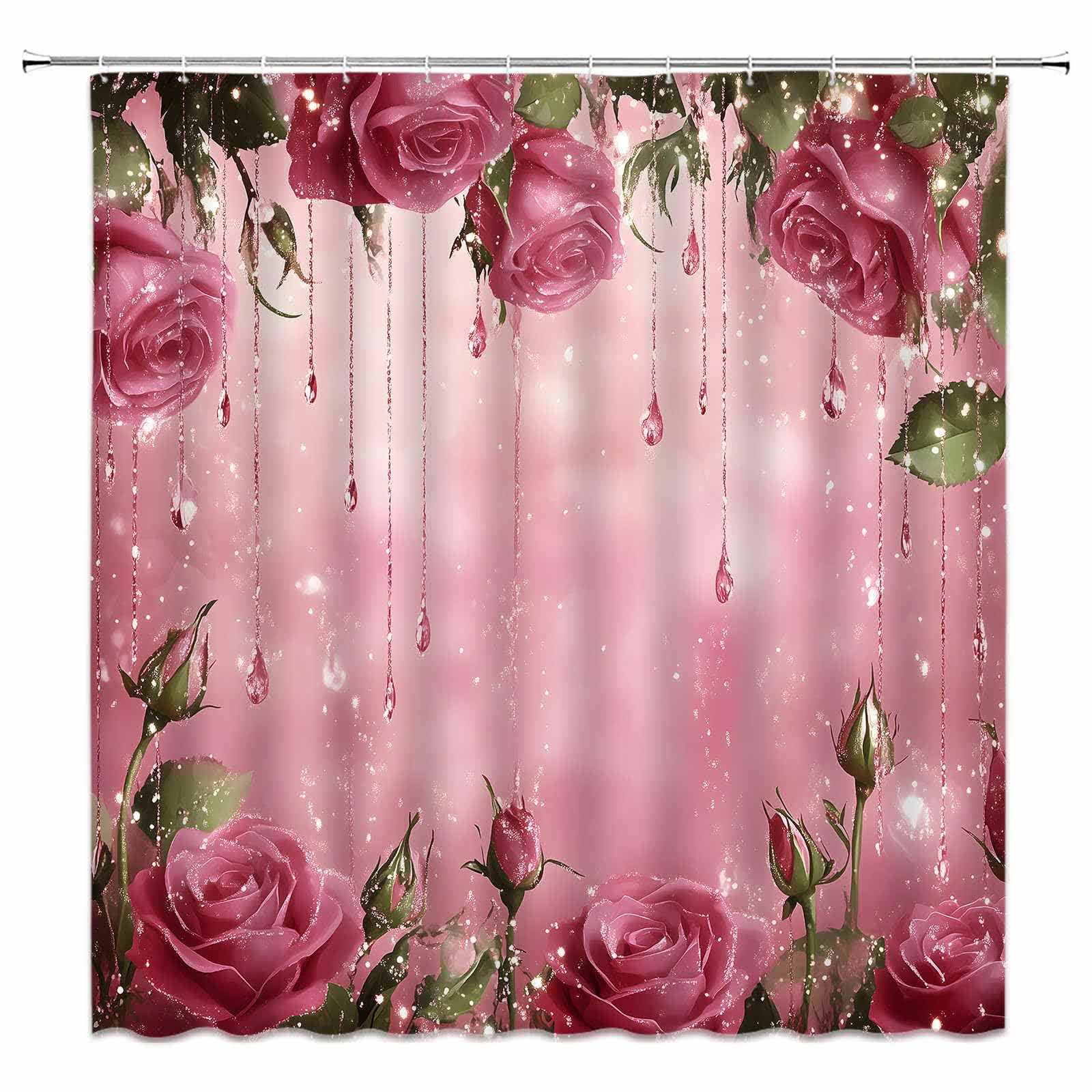 Tenda da doccia con stampa romantica di rose - F - 300cm x 180cm - image 8