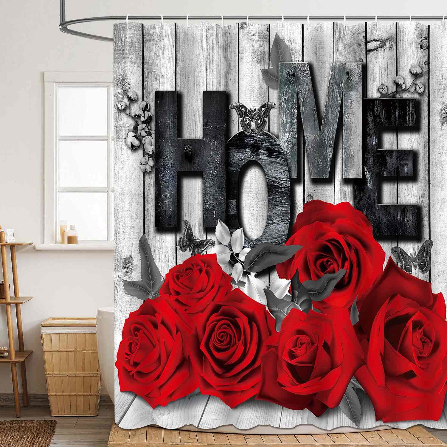 Tenda da doccia con stampa romantica per San Valentino - UN - 180cm x 200cm - image 0