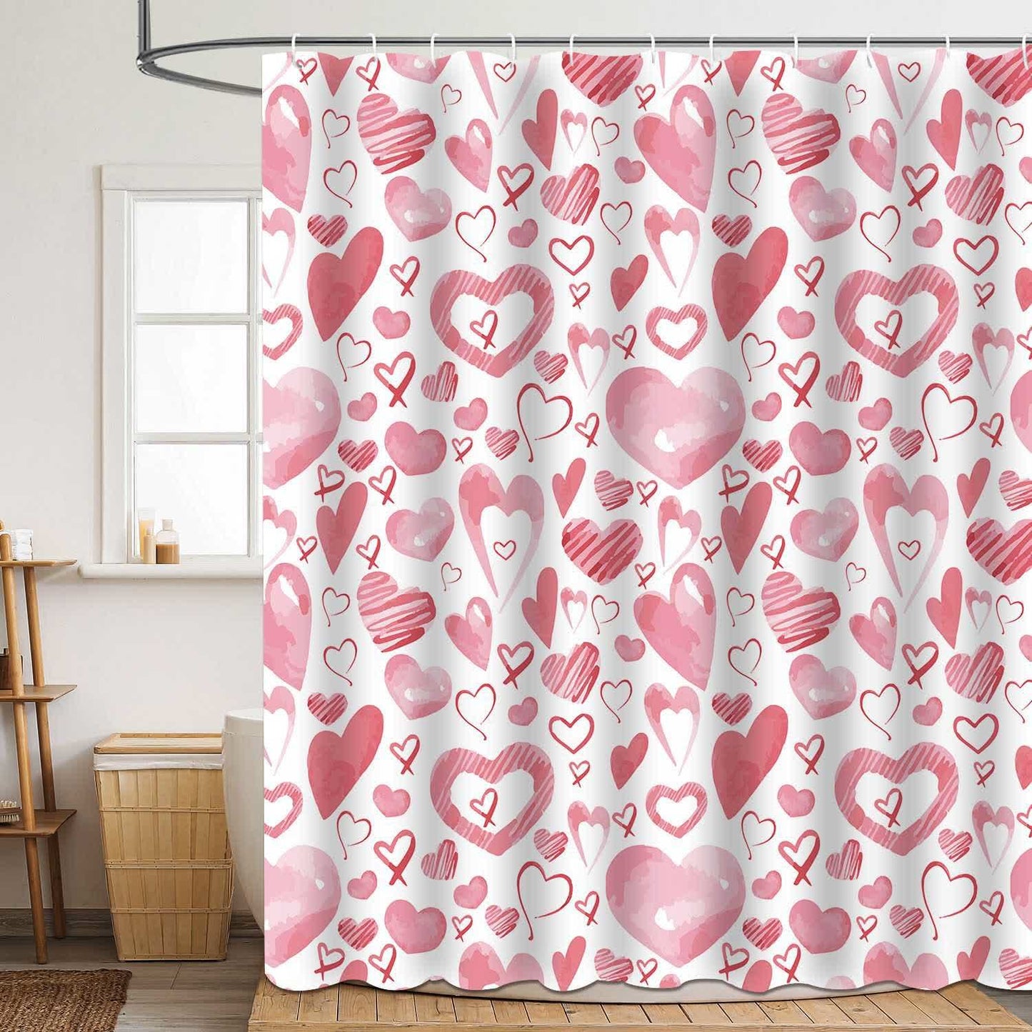 Tenda da doccia con stampa romantica per San Valentino - G - 180cm x 200cm - image 6