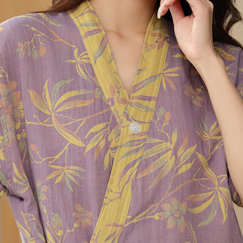 Pigiama kimono in garza di cotone ad asciugatura rapida - image 7