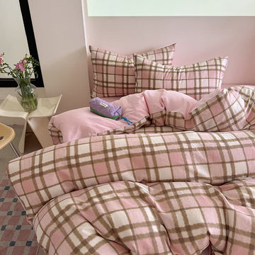 Set di biancheria da letto in garza di cotone Fresh Style - Rosa - Matrimoniale Grande - image 0