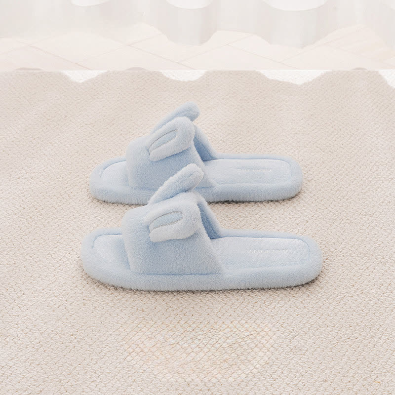 Ciabatte aperte a forma di coniglietto in peluche - image 5