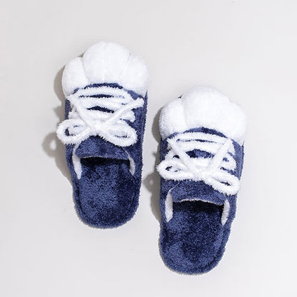 Pantofole di peluche con lacci e punta chiusa a forma di zampa di gatto - image 7