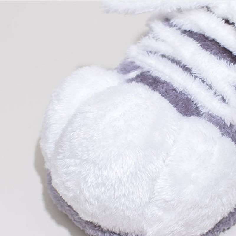 Pantofole di peluche con lacci e punta chiusa a forma di zampa di gatto - image 14