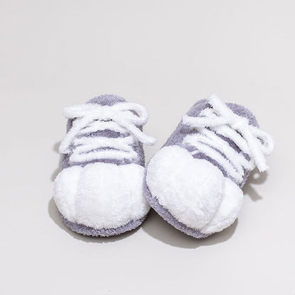 Pantofole di peluche con lacci e punta chiusa a forma di zampa di gatto - image 13