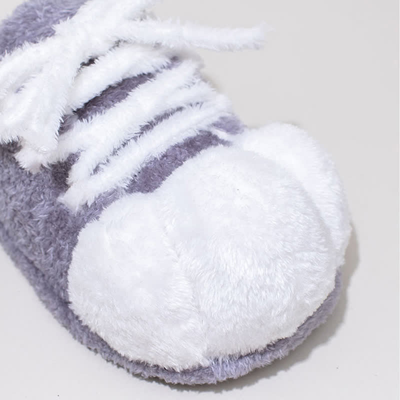 Pantofole di peluche con lacci e punta chiusa a forma di zampa di gatto - image 15