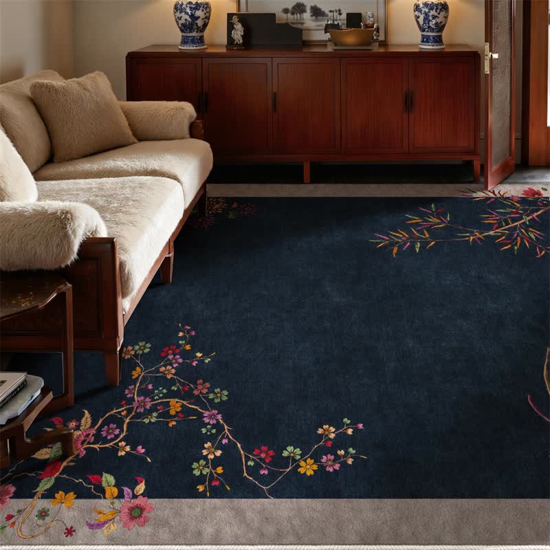 Tappeto antiscivolo con motivo floreale orientale Chinoiserie - image 2