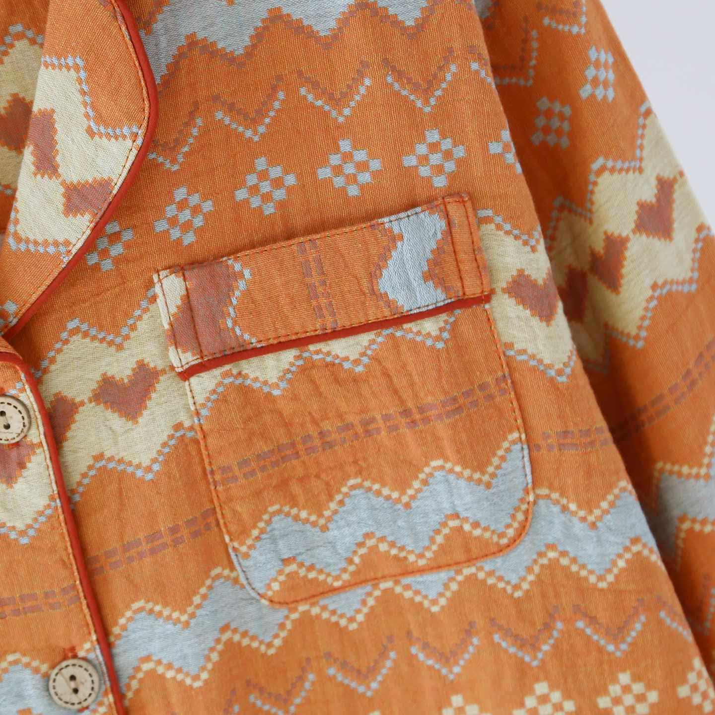 Completo da notte in cotone Vintage Wave Couple - image 5