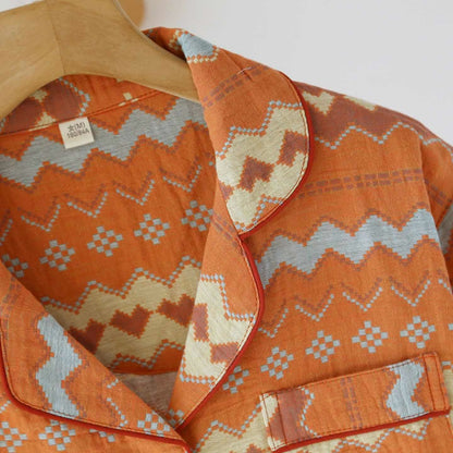 Completo da notte in cotone Vintage Wave Couple - image 4