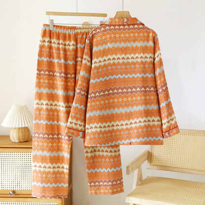 Completo da notte in cotone Vintage Wave Couple - image 3