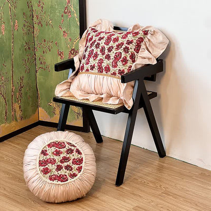 Elegante cuscino floreale con bordo arricciato - image 3