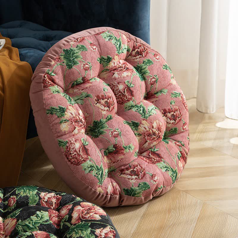 Cuscino per sedia da pavimento con motivo floreale romantico - image 4