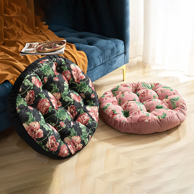 Cuscino per sedia da pavimento con motivo floreale romantico - image 2