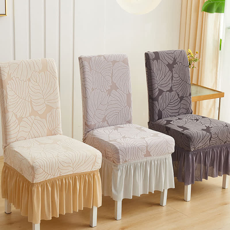 Fodera per sedia Parsons in jacquard Leaf - image 2