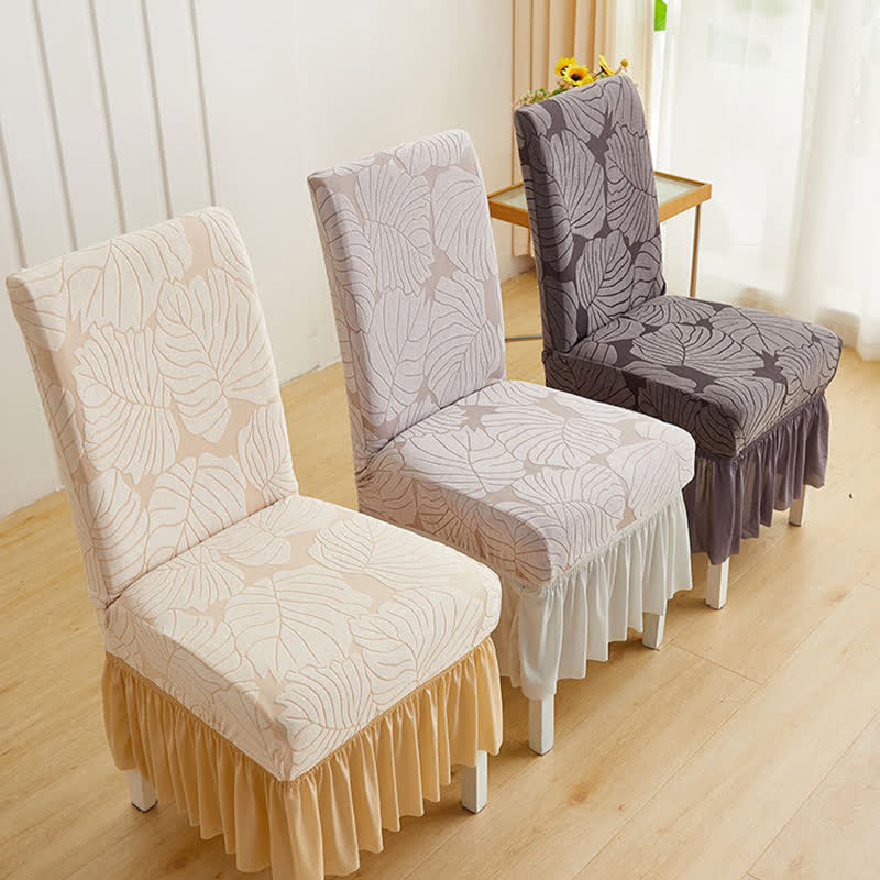 Fodera per sedia Parsons in jacquard Leaf - image 3