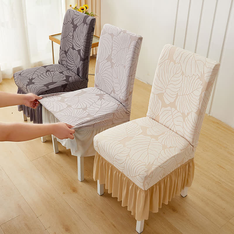 Fodera per sedia Parsons in jacquard Leaf - image 1