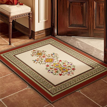 Zerbino floreale in stile etnico retrò - Rosso - 60CM x 120CM - image 0