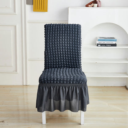 Coprisedia elasticizzato in seersucker con gonna a balze - Grigio scuro - 6 pezzi - Taglia unica - image 13