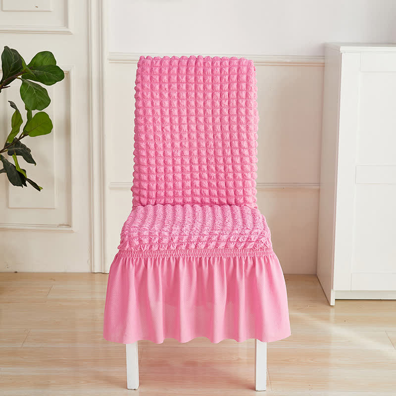 Coprisedia elasticizzato in seersucker con gonna a balze - Rosa Rosa - 6 pezzi - Taglia unica - image 10