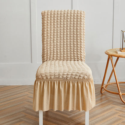 Coprisedia elasticizzato in seersucker con gonna a balze - Beige - 6 pezzi - Taglia unica - image 16