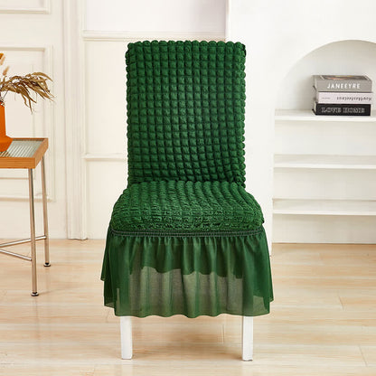 Coprisedia elasticizzato in seersucker con gonna a balze - Verde scuro - 6 pezzi - Taglia unica - image 15